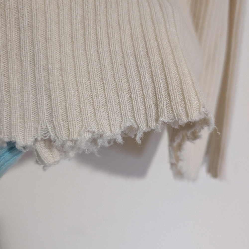 R13 Distressed Cashmere Sweater Oversized XS - Picture 6 of 11